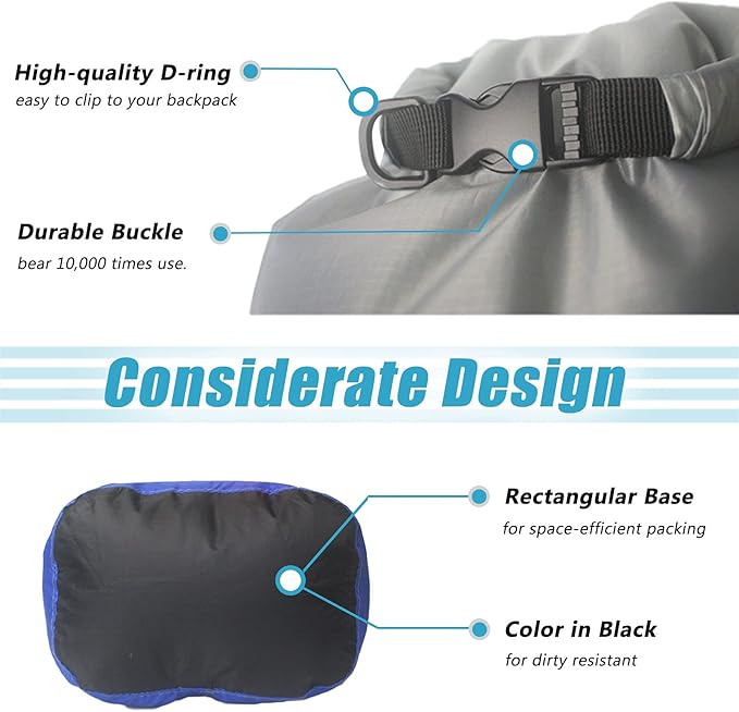 Frelaxy Dry Bag 3-Pack/5-Pack Ultralight Dry Sack Outdoor Bags Keep Gear Dry for Hiking Backpacking Kayaking Camping Swimming Boating
