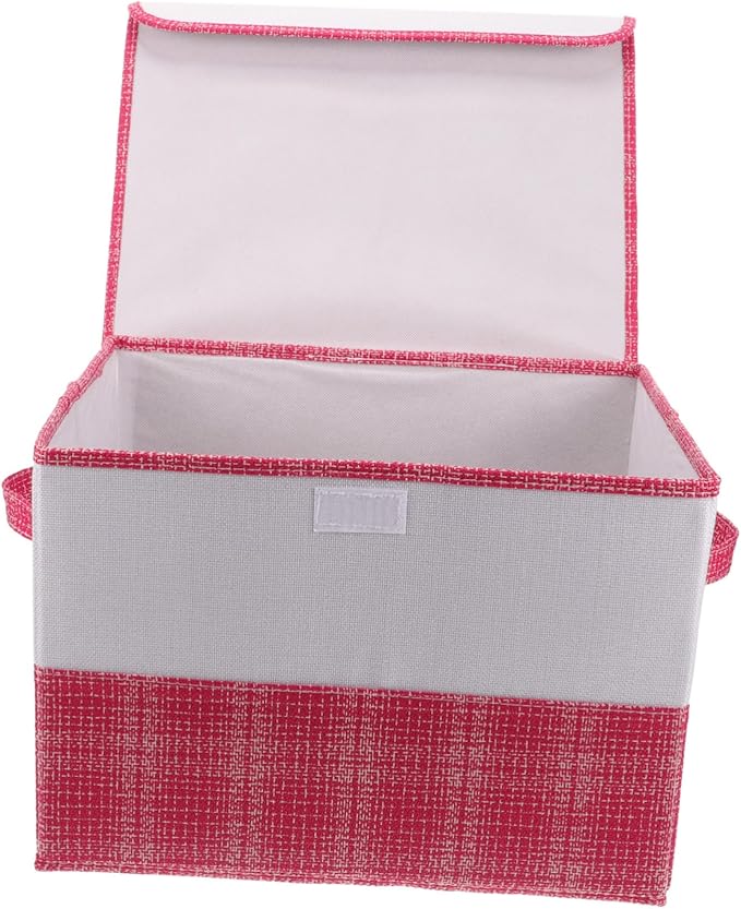Luxshiny 1pc Clothes Storage Box Organizer for Home Toys Quilts Sundries Dual-lid Design Breathable Material Space-saving