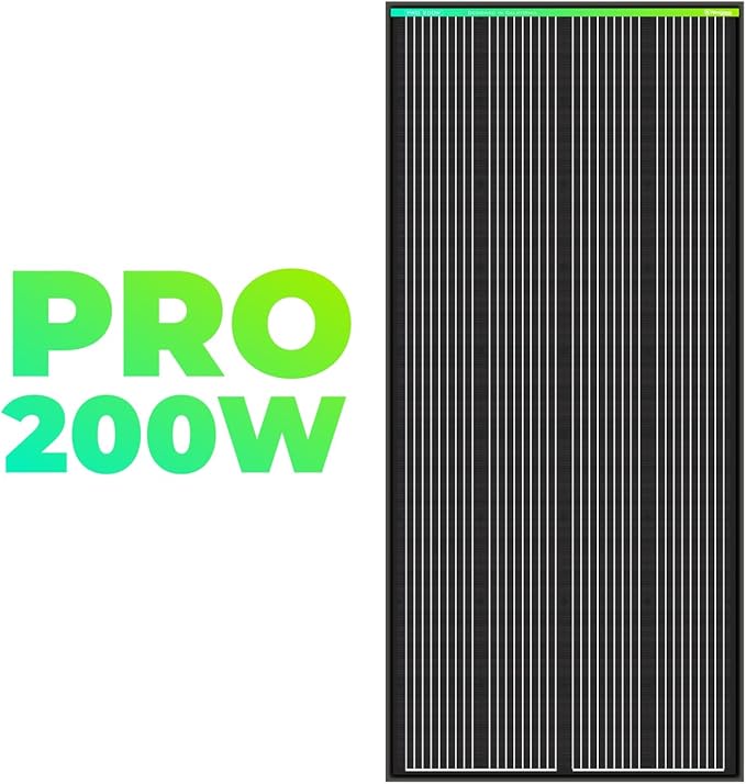 Newpowa PRO 200 Watt 12 Volt Monocrystalline 200W 12V Solar Panel 9 busbar PV Module High Efficiency Mono Module RV Marine Boat Off Grid