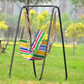 Hammock Stands A-Shaped Swing Seat Metal Support Rack Large Hammock Chair StandStrong Load Bearing Anti-Deformed Hanging Swing Heavy-Duty Steel Hammock Stand for Bedroom Patio Outdoor Etc. Black