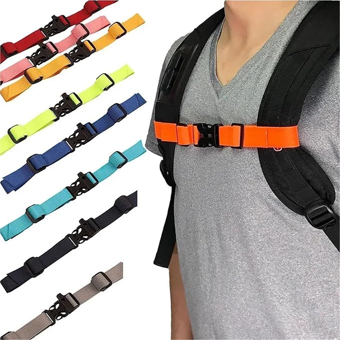 Backpack Strap Pads 6 Pcs Adjustable Tactical Chest Strap Outdoor Harness for Backpack Accessory