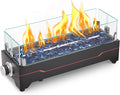 GRISUN Tabletop Fire Pit20 Inch Propane Fire Pit Table40000 BTU Table Top Firepit with Glass Wind GuardStainless Steel BurnerFire GlassPortable Propane fire Pit for Patio Camping Backyard &amp