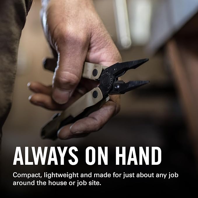 LEATHERMAN Rebar Multitool with Premium Replaceable Wire Cutters and Saw Coyote Tan