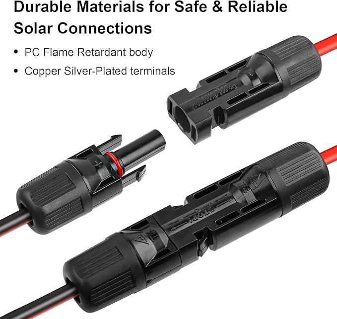 XRDS -RF Solar Panel Adapter Cable to XT60i 60FT - 10AWG XT60i Female Solar Cable Tinned Copper Wire with PVC Jacket XT60i Solar Extension Cable for Power Station and Portable Generator