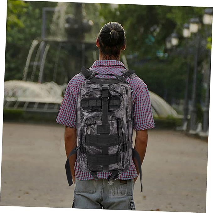 Large Capacity Tactical Outdoor Backpack for Camping Survival Gear and Training Sturdy 600D Fabric Multi-Purpose Storage for Tools and Equipment for Hikers and Adventurers