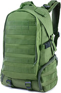 Large Capacity Men's Tactical Outdoor Backpack Oxford Cloth Camping Travel Duffle Bags Multi-pocket Hiking Daypack (Green)