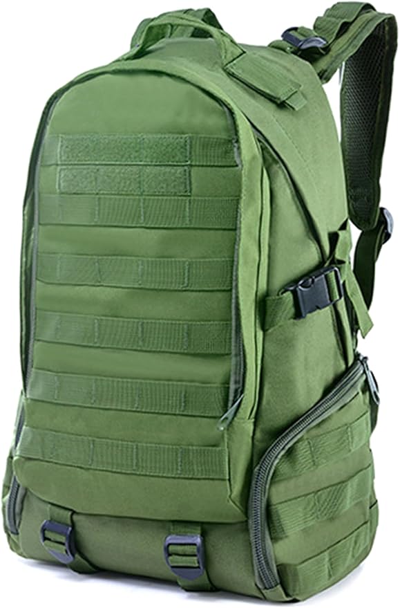 Large Capacity Men's Tactical Outdoor Backpack Oxford Cloth Camping Travel Duffle Bags Multi-pocket Hiking Daypack (Green)