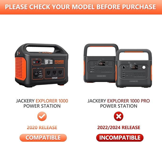 24V180W Power Supply Cord Charger for jackery 1000 880 Power Supply Cables Compatible with Jackery Explorer 1000 E1000 880 E880 Portable Power Station Solar Generator Replacement KA18024075-6C