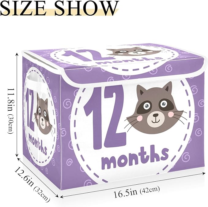 12_months Storage Container with Lid Stackable Closet Organizers Shoe Storage Boxes for Home Studyroom Home Decor