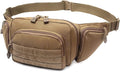 Concealed Pistol Bag Multipurpose Nylon Tactical Handgun Case Fanny Pack Waist Bag Bumbag Chest Pack with Molle Webbing Loop (Mud)