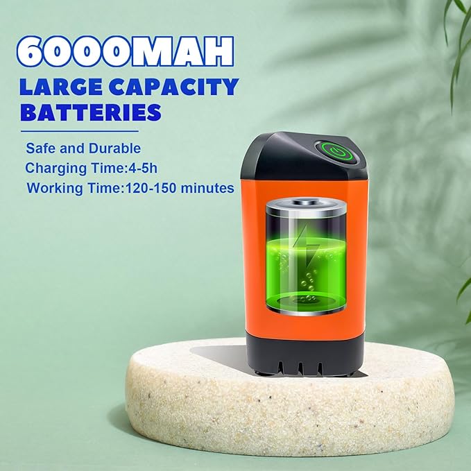 Portable Shower for Camping Shower Outdoor Camp Shower Pump 6000mah USB with Intelligent Digital Display Camping Shower Head Nozzle Camping Shower Kit Perfect for Camping Hiking Washing Pet Bath