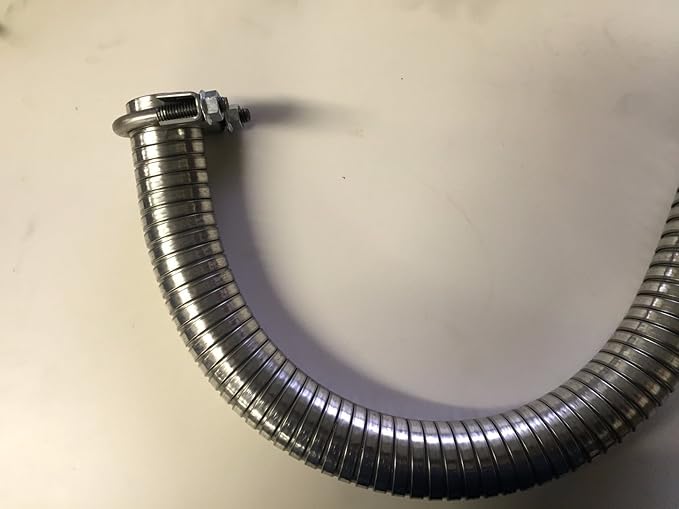 GenExhaust for Champion 3500/3200W &amp 3100/2800W Inverter Generator 1 Exhaust Galvanized Steel Extension 8 Foot Length