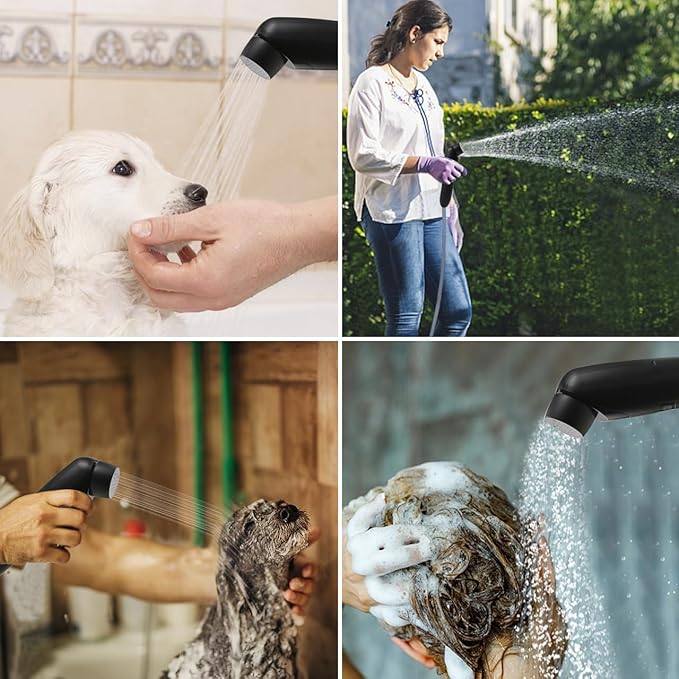Portable Outdoor Shower Handheld Electric Shower+8L Water Bag IPX6 Waterproof USB Charging Compact and Lightweight Suitable for Outdoor Camping Beach Shower Hiking pet Bathroom