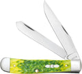 Case XX Pocket Knife TRAPPER - GREEN APPLE BONE PEACH SEED JIG Item #27860-6254 SS - Length Closed: 4 1/8Inches