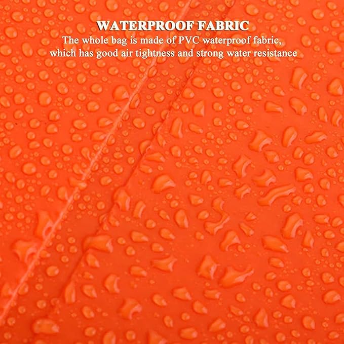 Waterproof Dry Bag for Women Men 20L Roll Top Lightweight Dry Storage Bag Backpack Floating Waterproof Dry Bag with Exterior Zippered Pocket (Color : Orange)