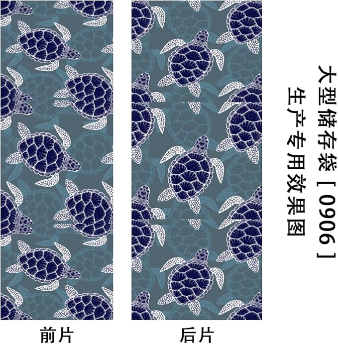 Large Nautical Green Sea Turtles Storage Bags with Lid XL Blanket Clothes Storage Bins Foldable Organizers Storage Containers with Handle for Comforters Bed Sheets Pillows Sea Animals