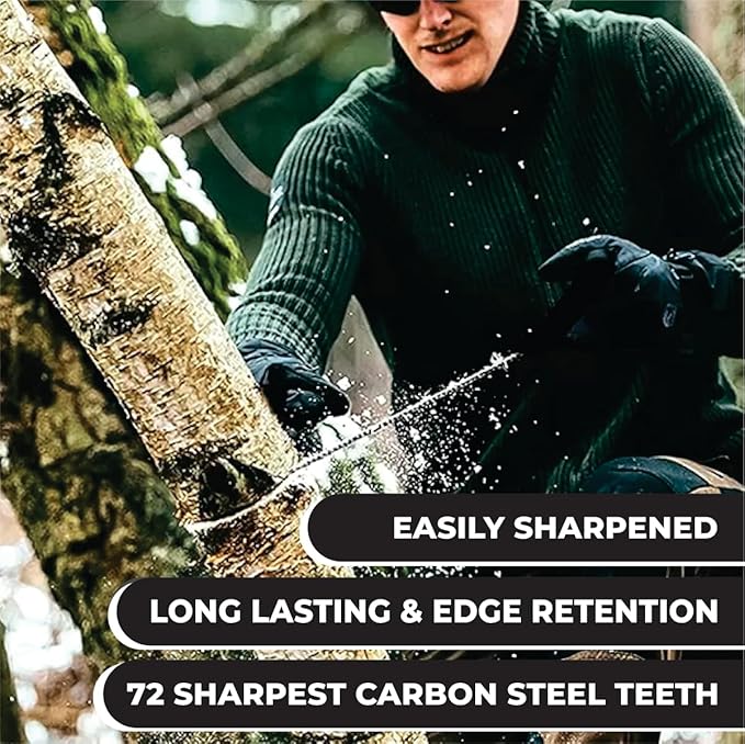 2 Pack High Limb Rope Saw 55 Inch – Dual Sided Manual Chainsaw with 70 Sharp Teeth Tree Rope Chain Saw for High Limbs with Storage Box – Heavy Duty Rope Saw for Tree Cutting Camping &amp Survival