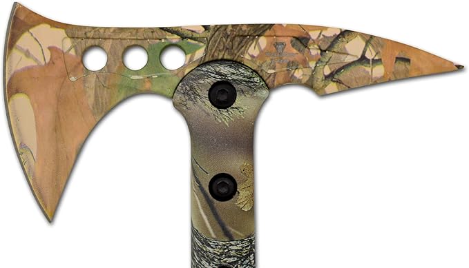 Snake Eye Tactical Tomahawk Throwing Axe - Throwing Hatchet-Tactical-Axe with Sheath and Competition Throwing Axe. (Camo)