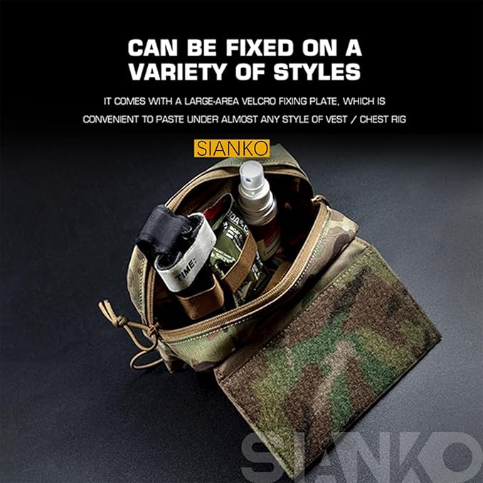 Tactical Storage PouchEDC Admin Sundry Tool BagVest Chest Hanging Expansion Attachment BagAirsoft Hunting Military Multifunctional Utility Gear