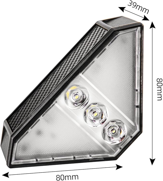 Solar Stair Lights IP65 Solar Step Light for Outdoor Stairs Waterproof for Rain Snow Lights for Patio Garden Porch Deck Front Step (Warm Light - 6PC)