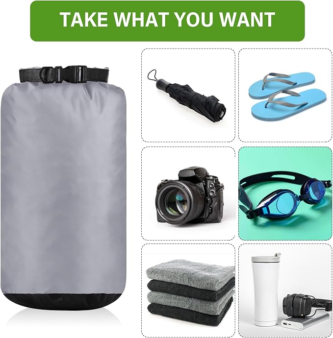 6 Pcs Waterproof Dry Bag Sack Lightweight Outdoor Dry Bags 35 L 20 L 15 L 10 L 5 L 3 L Waterproof Boat Bag for Kayaking Backpacking Hiking Camping Rafting(Dark Color)