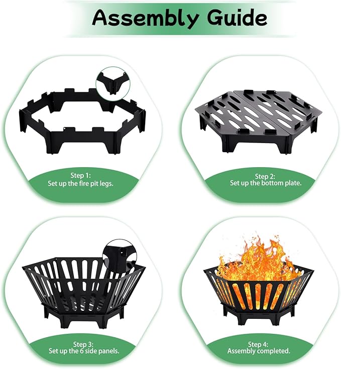 22.5 inch Portable Fire Pit Outdoor Plug Fire Pit with Storage Bag Suitable for Camping Picnic Backyard Garden Bonfires and Outdoor Wood Burning