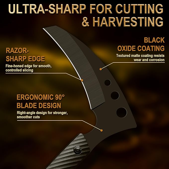 Grumpy Bear Tactical Axe Sickle Set Survival Axe Sharp Tomahawk with Sheath Portable Tomahawk Durable Survival Hatchet for Emergency Hiking and Camping for Men Women
