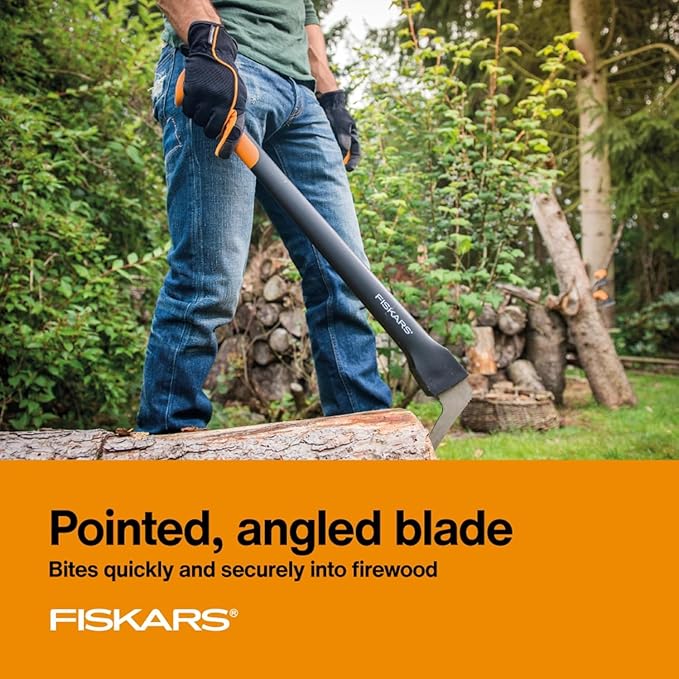 Fiskars 28 Hookaroon Saves Your Back - Lift Drag &amp Load Heavy Rounds of Firewood and Split Wood - Sharp and Lightweight Pick Tool for Logs - Pickaroon Logging Tool - Forestry Tools