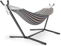 Hammock with Stand for Outside 600lbs Portable Hammock with Carrying Bag for 2-Person Outside Patio Heavy Duty Easy Assembly