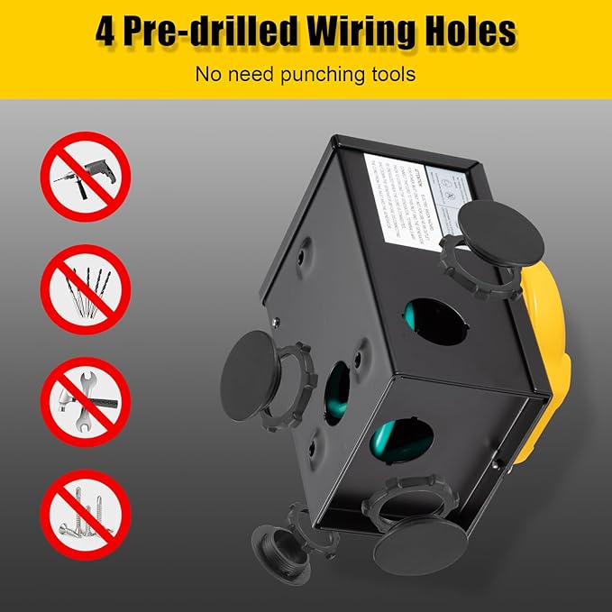 50 Amp Generator Power Inlet Box NEMA SS2-50P Power Inlet Box for 3 Prong Generator Cord 125/250 Volt Up to 12500 Watts Weatherproof Generator Inlet Box with Light Indicator ETL Listed