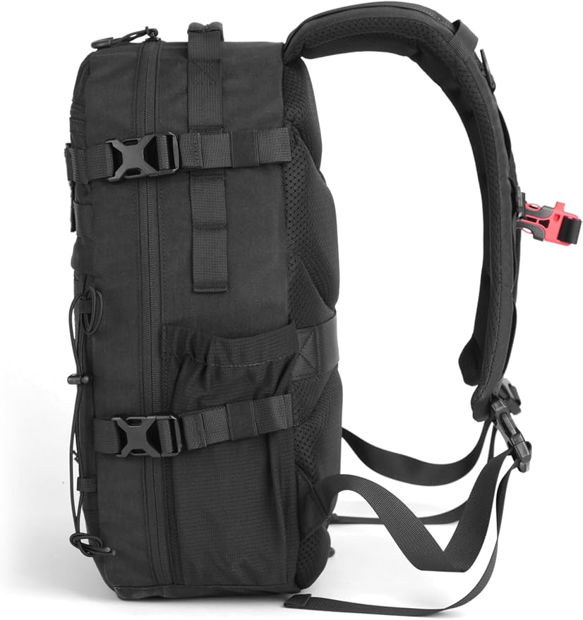 25L Tactical Military Backpack Laptops Rucksack MOLLE Daypack Assault Pack Bag for men Travel Camping Daypack (Black)