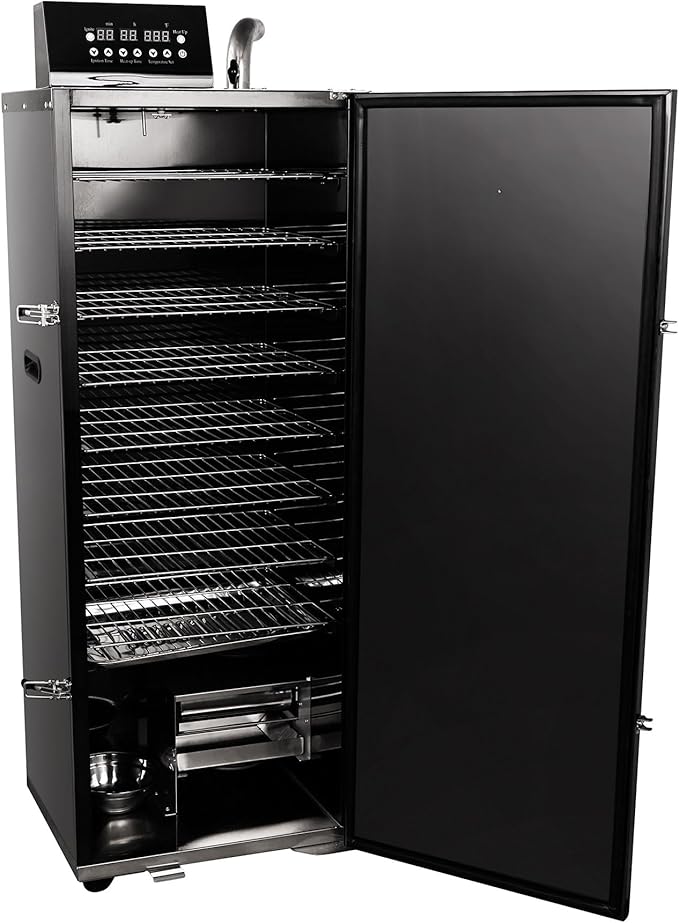 HAKKA Commercial Smoker Electric Smoke Oven 8 Racks BBQ Grill Vertical Outdoor Smoker 2000W for Cooking Pastrami Sausage Bacon Smoked Chicken Smoked Pork (DSH-S45E)