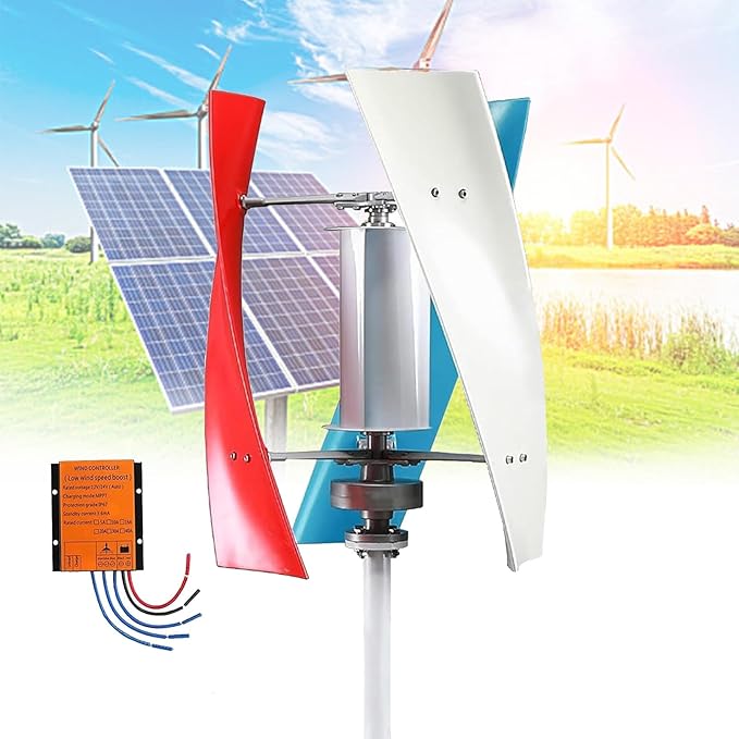 18000W Vertical Wind Turbine Generator Kit for Home &amp Business Colorful 12V Wind Mill with Controller Efficient Renewable Energy Solution for Industrial Use