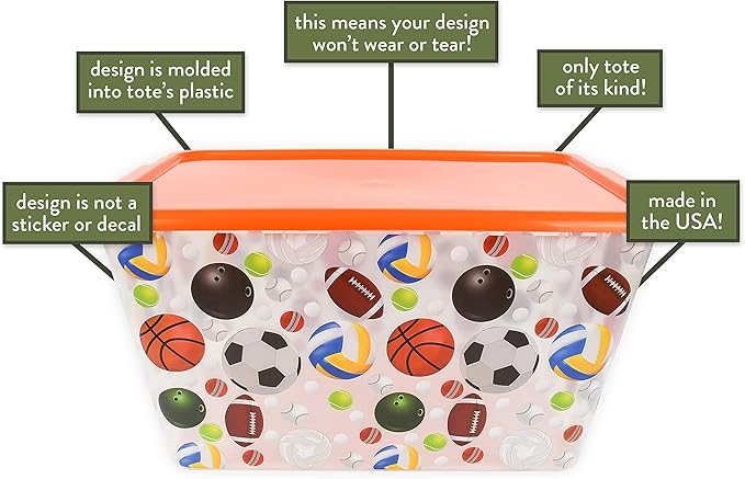 58 QT Stackable Plastic Storage Bins with Lids 4-Pack Large Clear Storage Bins for Organizing Garage Closet Durable Nestable Containers Made in USA