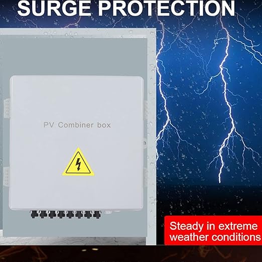 Solar Combiner Box 8 String 80A Circuit Breaker IP65 Outdoor Rated for Off Grid PV System Panel Power Distribution
