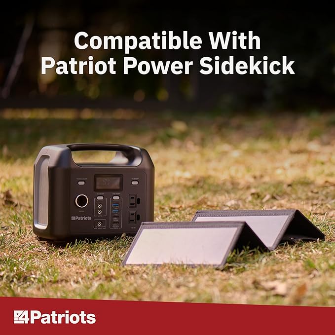 4Patriots 40-Watt Solar Panel: Compact Portable Power with USB Port Eco Solar Charger for Camping