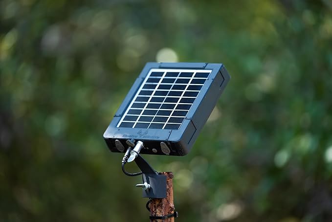 Elusive Wildlife Reaktor Universal Solar Power Pack for Security Camera Trail Camera Game Camera Compact Solar Panel with Rechargeable Battery &amp Mounting Bracket for Hunters 3 watt Panel 12V 6