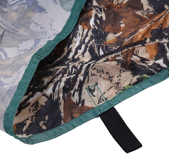 Portable Outdoor Hammock Tent Tarp Shelter Waterproof and Sunscreen Reinforced Nylon Webbing Lightweight and Easy to Carry 275x275cm for Camping Traveling and Fishing (Dead Leaf Camouflage)