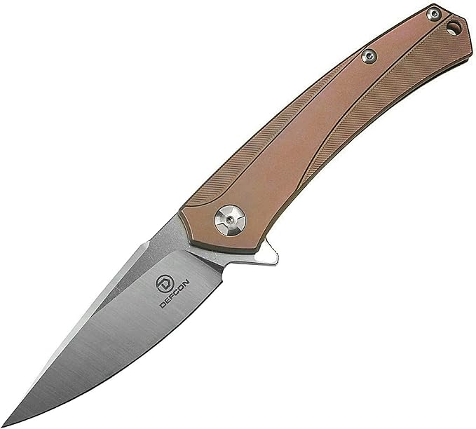 DEFCON Jungle Knife Series D2 Blade Titanium EDC Folding Pocket Tactical Knife