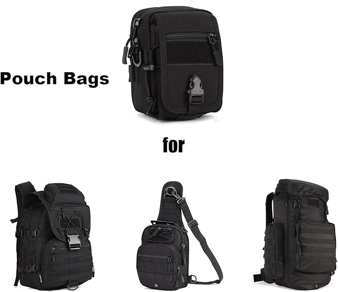 Huntvp Military Tactical Compact MOLLE EDC Utility Gadget Gear Tools Organizer Pouch with Shoulder Strap