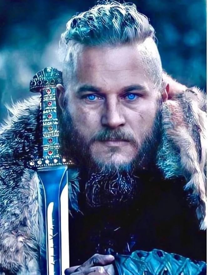 Viking Sword of Ragnar Lothbrok - Real of Kings/Ragnar - Bjorn Ironside Sword - Medieval Fancy Sw0rd of Viking self Defense The Symbol of Kingship- for Gift Role Play