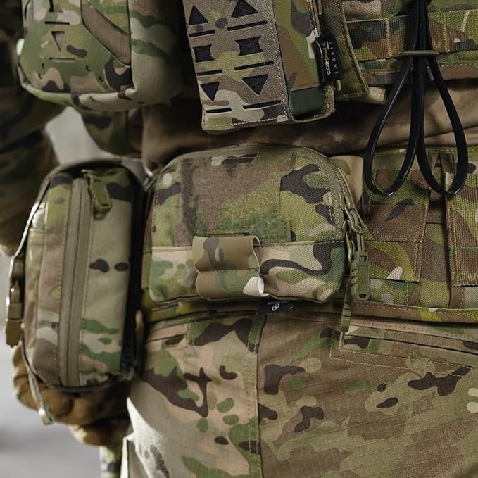 Tactical MOLLE Admin Panel Pouch Small Chest Pouch for Tactical Bag JPC2.0 AVS CPC with MOLLE System 500D Nylon