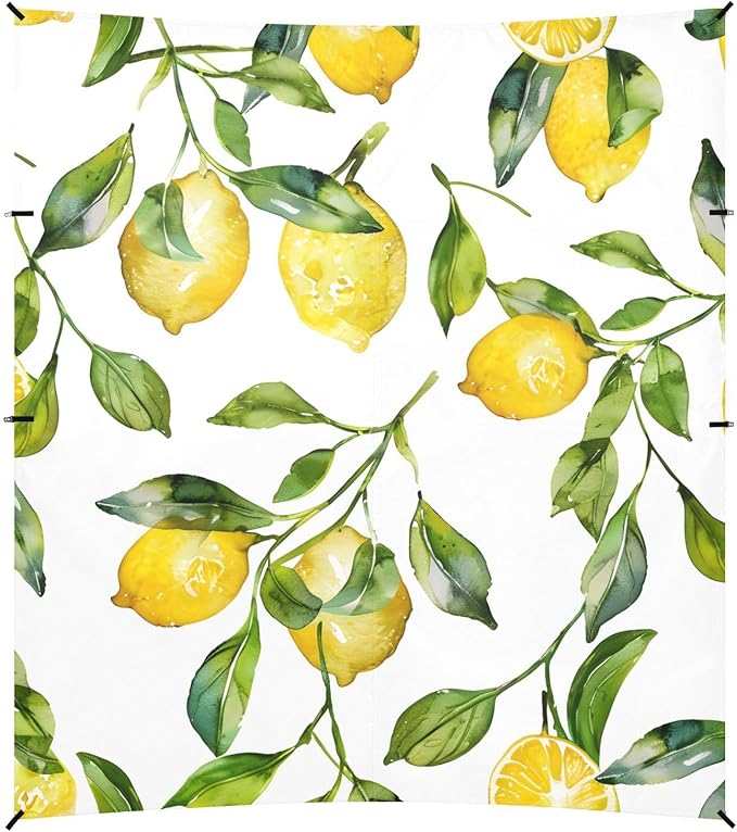 ALAZA Watercolor Lemons Seamless Pattern Beach Tent Sun Shelter Portable Canopy Sunshade for Outdoor Camping Picnics Backyard Fun 10x9 ft