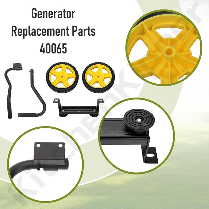 KitchenKipper 40065 Generator Wheel Kit for Champion 2800-4750-Watt Generators with Folding Handle and Never-Flat Tires