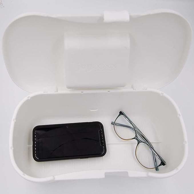 Joyboxx + Playtray Limited Edition - The #1 Toy Box for Adults - Hygienic Clean and Lock Storage System Made in The USA Non-Toxic Recyclable (White and White)