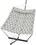 GarveeLife 2 Person Double Hammock with Stand and Pillow - 450 Lbs Capacity Heavy Duty Hammock with Balance Rope Large Outdoor Hammock for Patio Backyard Poolside