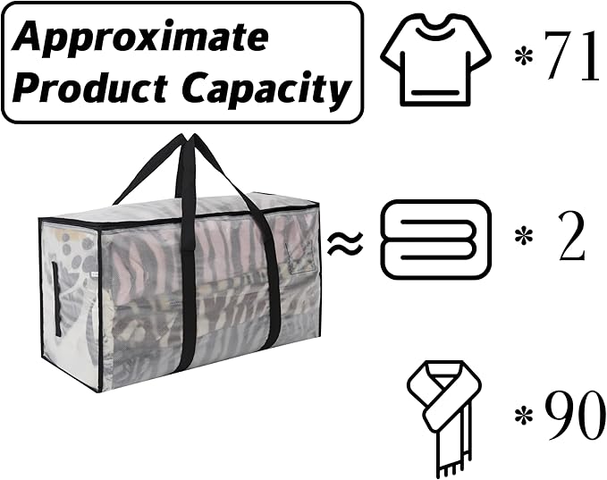 4 Pack Heavy Duty 93L (24.5 Gallon) Stackable Plastic Storage Bins with Lids Clear Totes – For Home Organization and Storage Sturdy and Reusable Alternative to Moving Bags