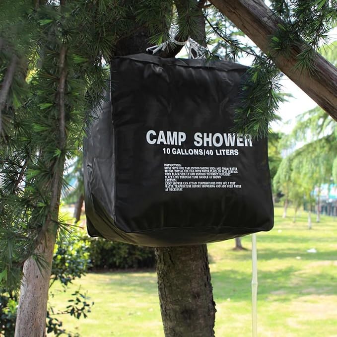 Solar Shower Bag 40l Portable Camping Pouch Solar Water Heating Bag for Outdoor Hiking Beach Travel