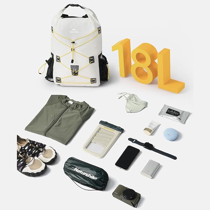 Naturehike Foldable Waterproof Backpack 18L/25L Lightweight Floating Dry Bag for Men &amp Women Day Pack for Kayaking Beach