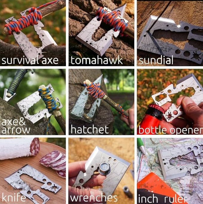 Generic Pro Stainless Credit Card Tool 30+ Tools Pocket Survival Axe Arrowhead